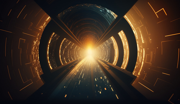金色未来科技射线时空隧道传送门