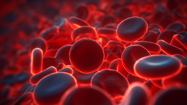 微观世界中的血液红细胞概念创意背景