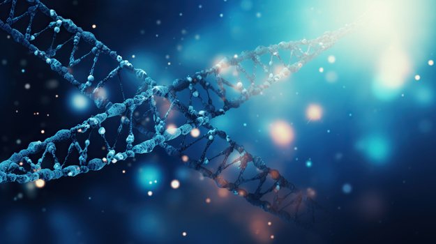 蓝色医疗基因DNA生物科技风格背景