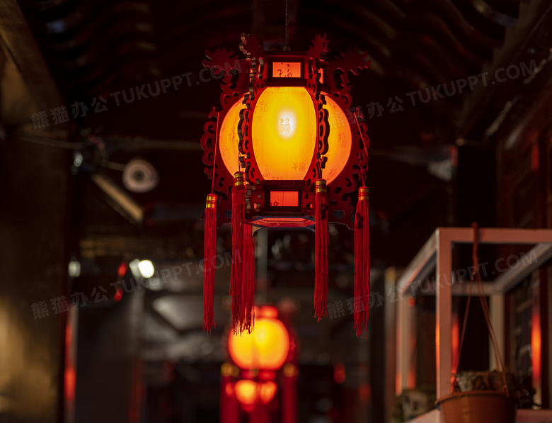 元宵节灯笼夜景图片