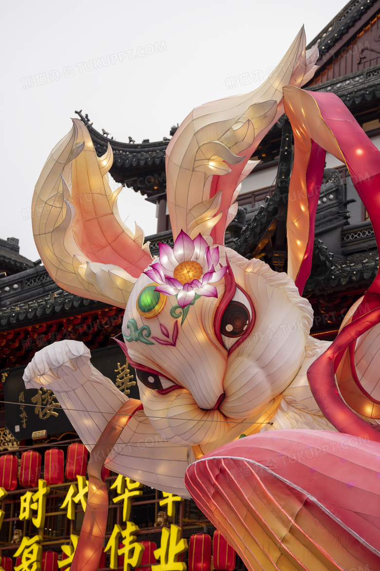 兔年灯笼美景图片