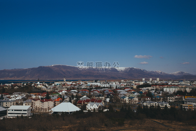 城市 冰岛 山