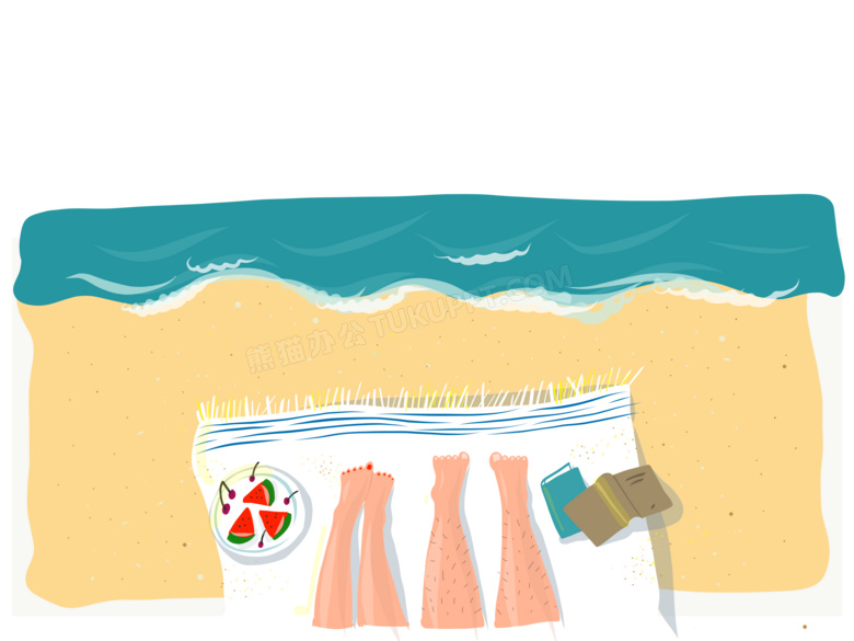 夏日主题插画图片