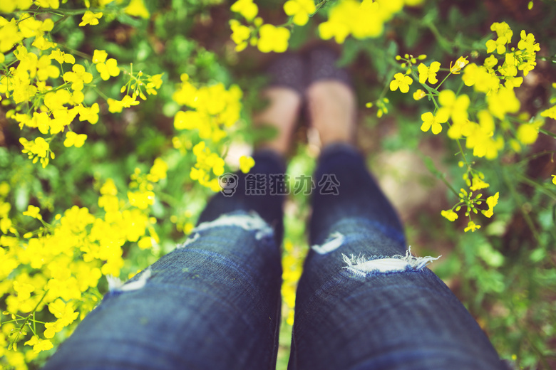 女性的 花 女孩