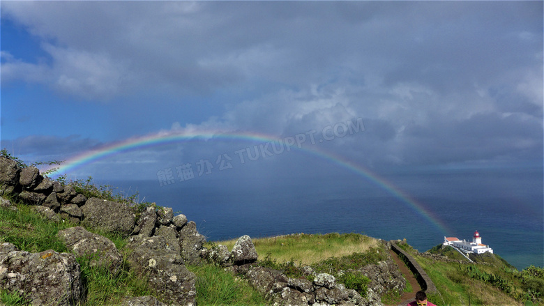 亚速尔群岛彩虹图片