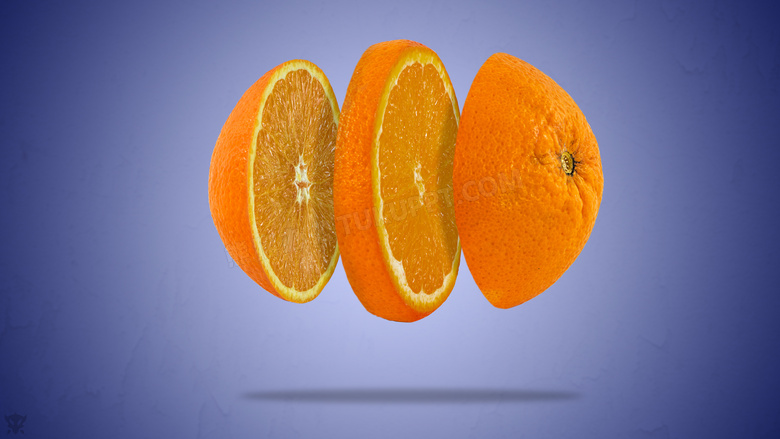 橘橙水果背景图片