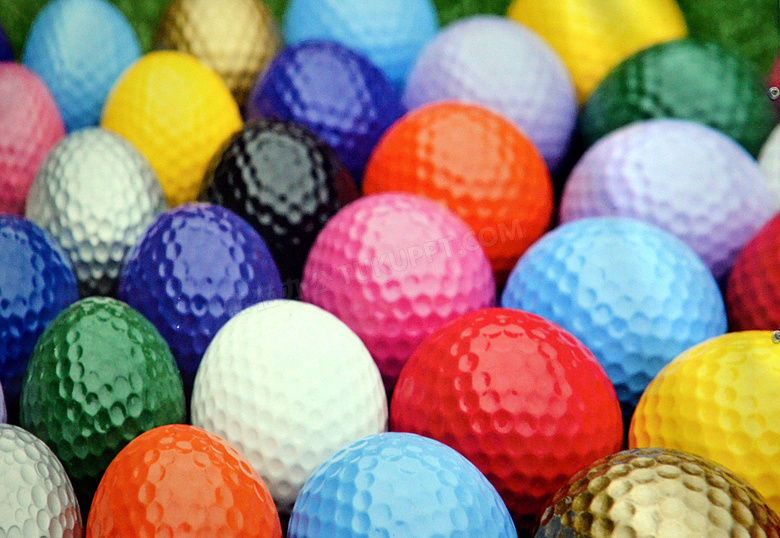 彩色高尔夫球图片