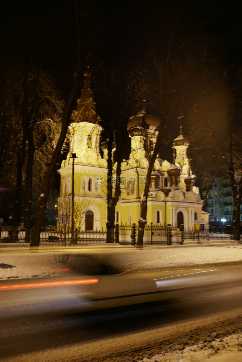 cerkiew 寒冷的夜晚 hrubieszow