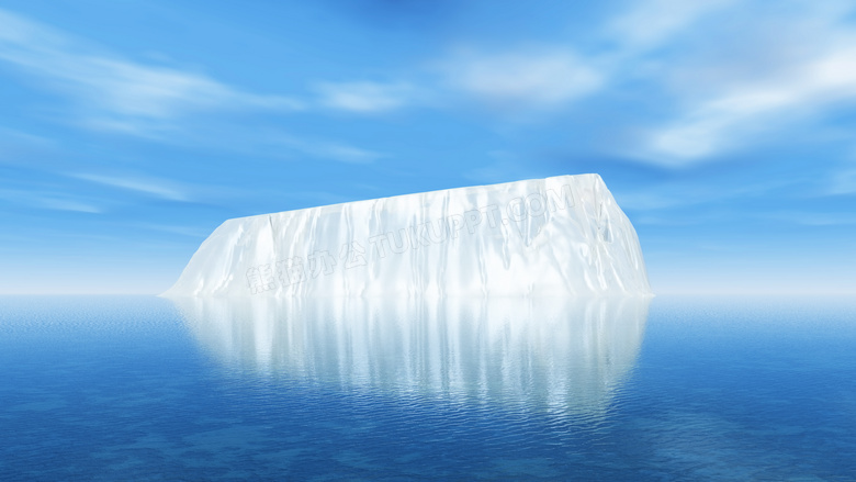 大海中的冰川摄影图片