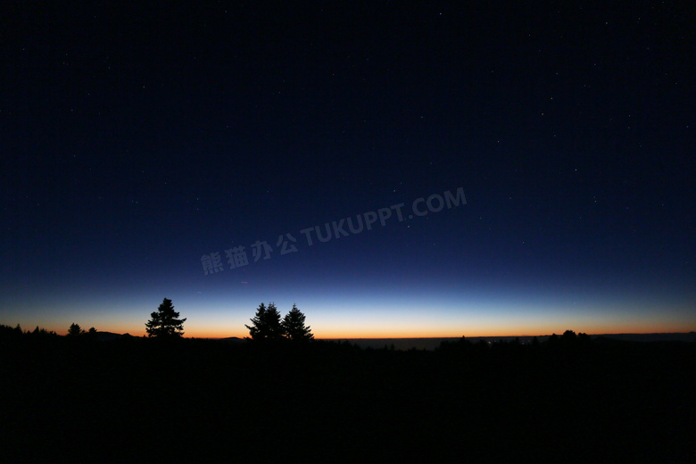 夕阳西下时的自然风光摄影高清图片