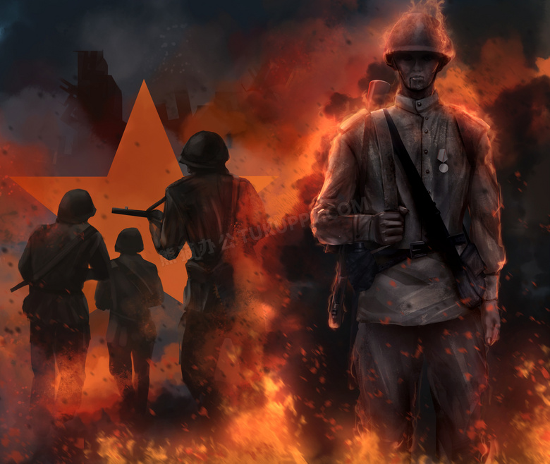 战场上的士兵画面游戏角色高清图片