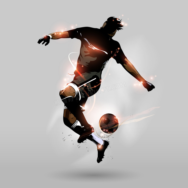 运球的足球运动员人物设计高清图片