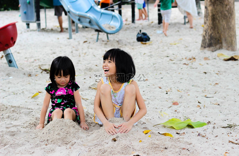 海滩 儿童 可爱的