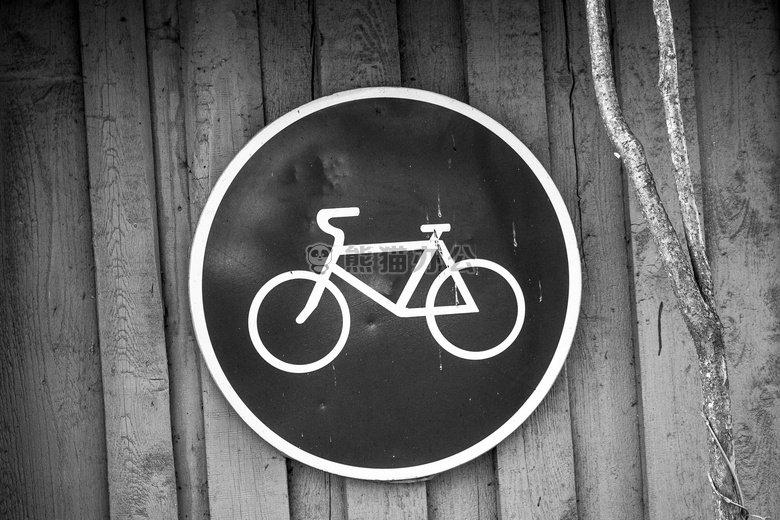 自行车 签名 黑白