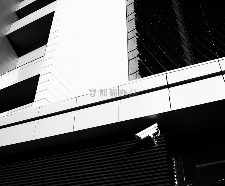 黑白 建筑 照相机