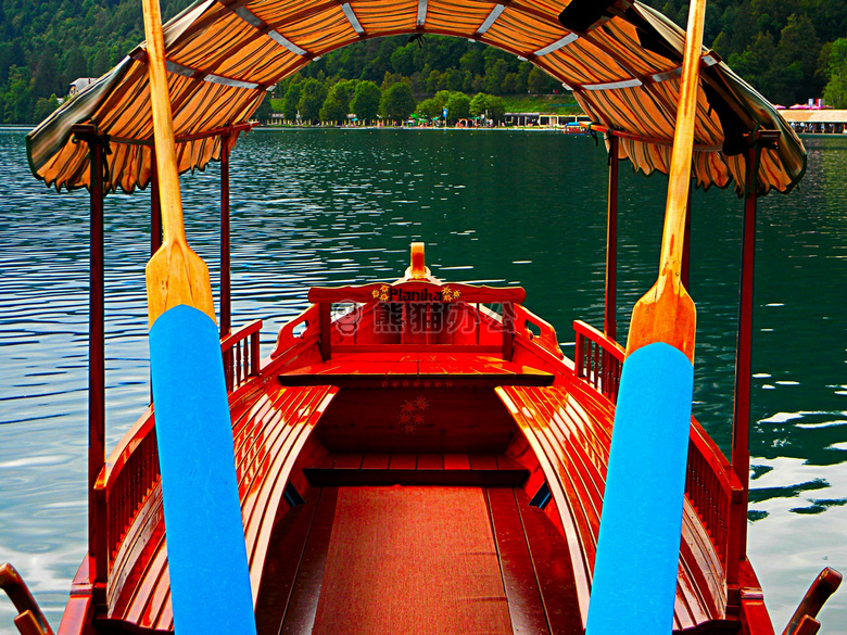 船 划船 湖