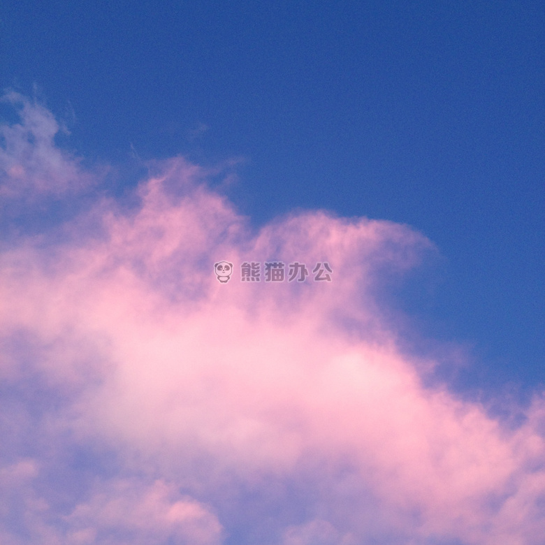 蓝色 天空 粉红色