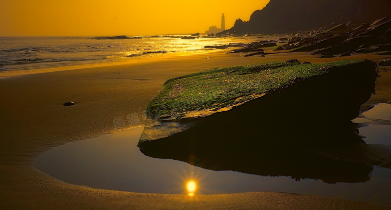 海滩 黎明 黄昏 