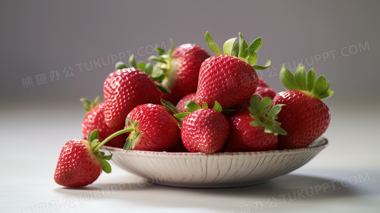 红色草莓水果摄影