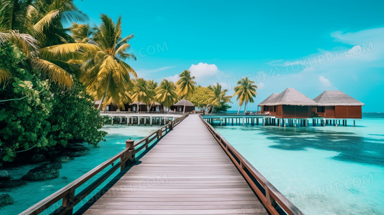 美丽的马尔代夫海岛旅游圣地