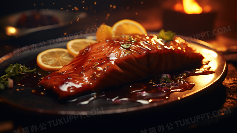 餐饮美食烹饪鱼宣传摄影图