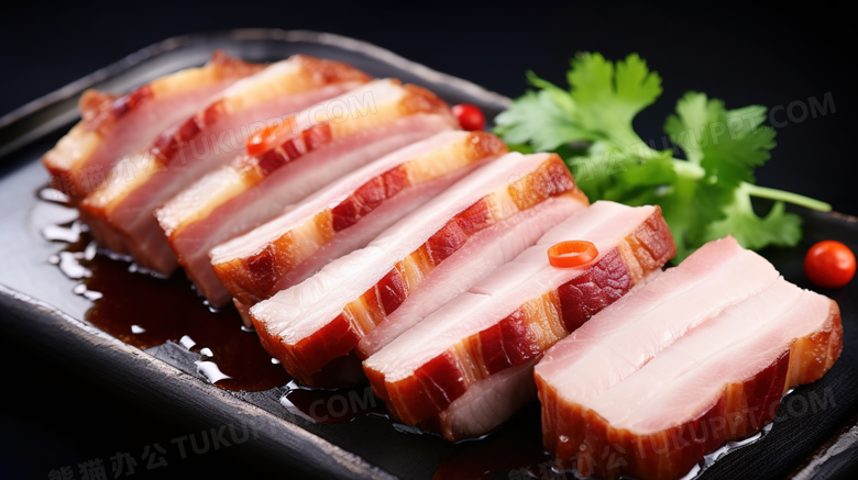 精美摆盘西餐牛排美味食物摄影图