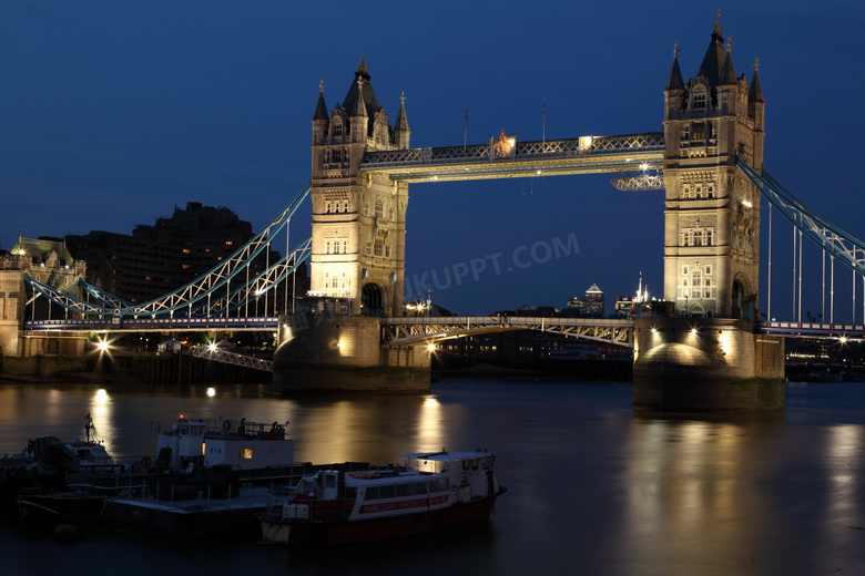 英国伦敦桥夜景图片