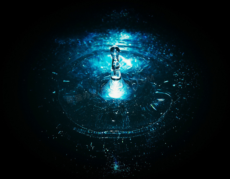 滴水波纹图片