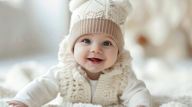 白色可爱婴儿图片