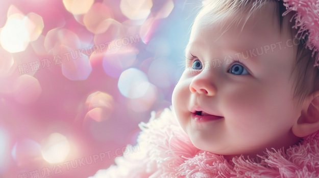粉色可爱婴儿图片