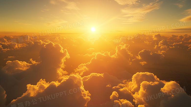 云层中的太阳风景图片