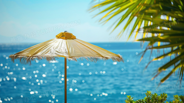 沙滩休闲度假遮阳伞图片