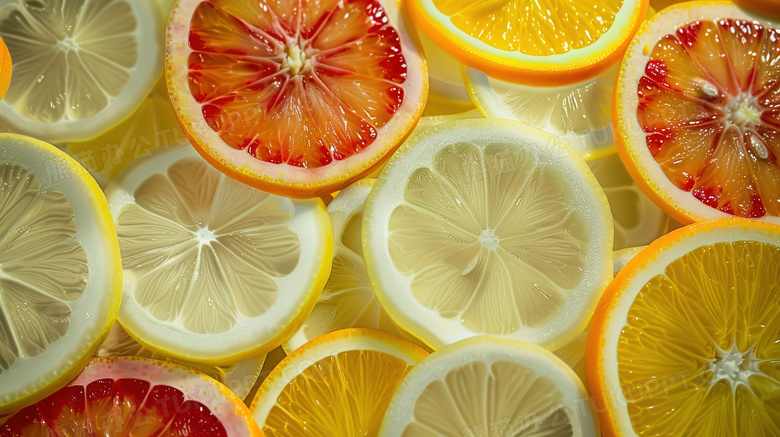夏季西柚柠檬水果图片