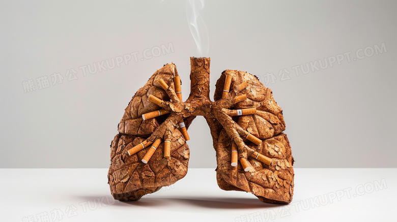 吸烟肺部模型图片