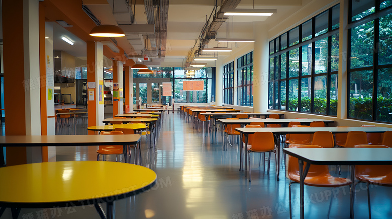 学校食堂场景图片