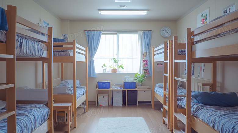 学校宿舍房间场景图片