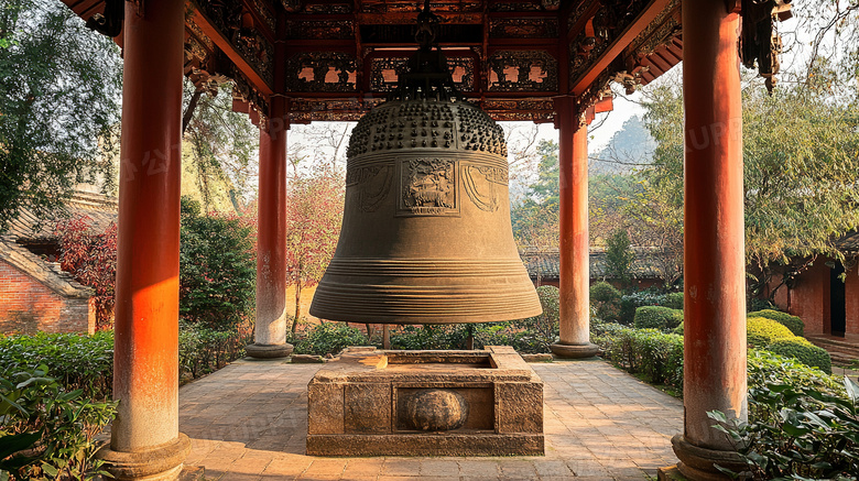 少林寺建筑佛钟铜钟图片