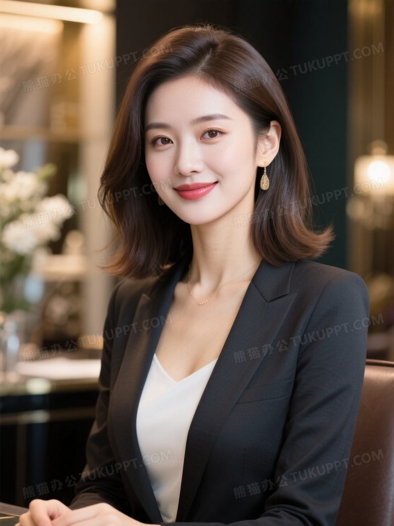 32K高清画面里有着中长头发的老板娘