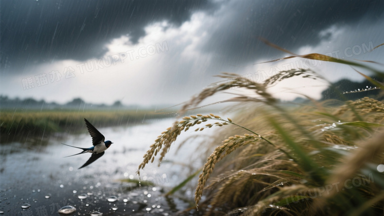 暴风雨前的戏剧性光影