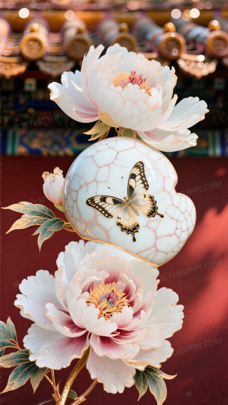 牡丹花三重曝光艺术摄影