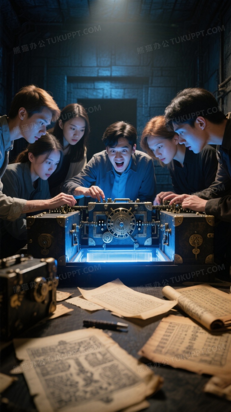 戏剧性侧光拍摄密室逃脱解密时刻
