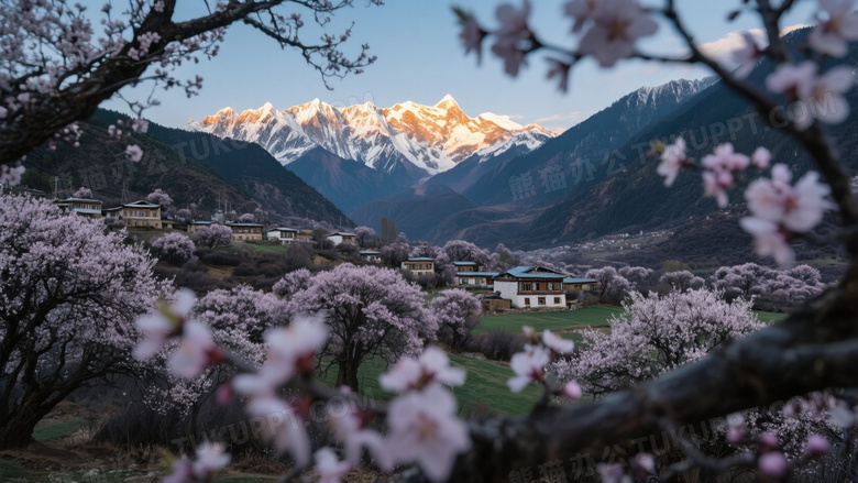 风景照片远景是南迦巴瓦峰