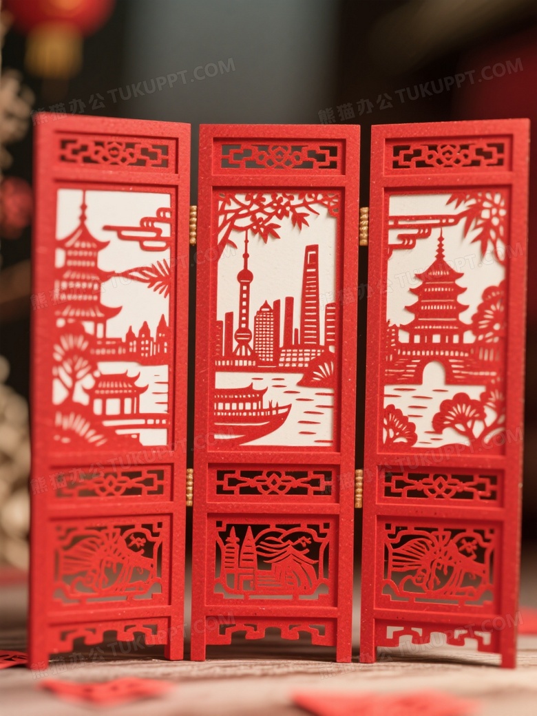 微缩摄影中国传统剪纸艺术风格