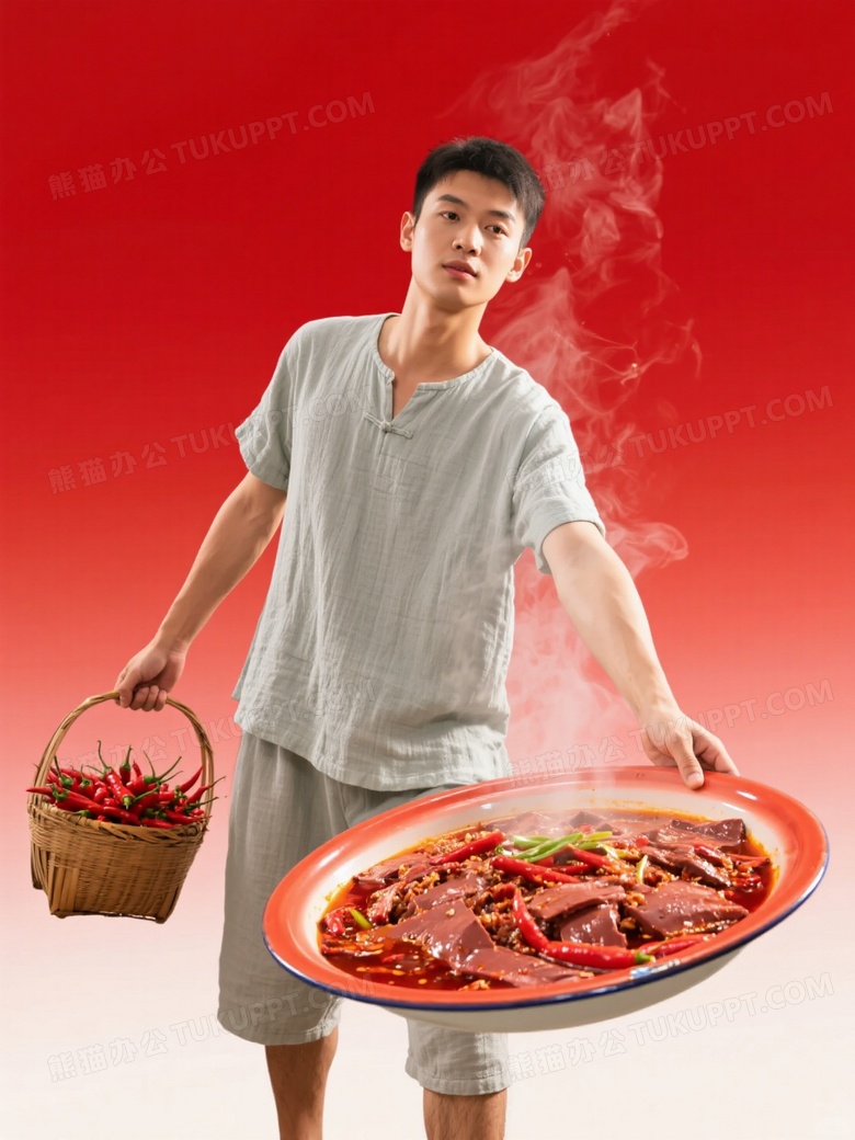 商业摄影人物穿着浅灰色粗布短衣服饰