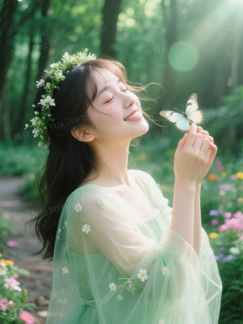 1梦幻唯美风特写清新绿色调