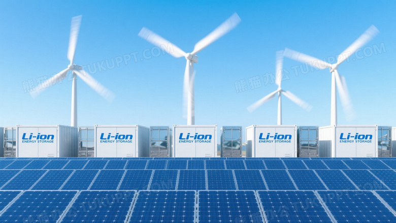 光伏储能风电阵列高清图片