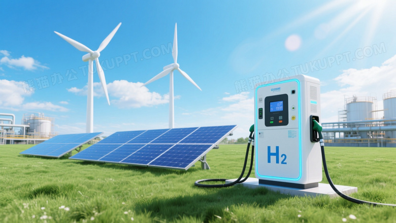 光伏风电氢能设备户外阵列图片