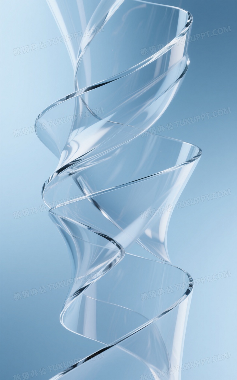 透明玻璃层叠流体几何图片