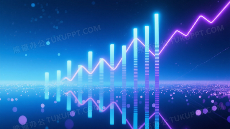 数字科技背景发光数据流图片