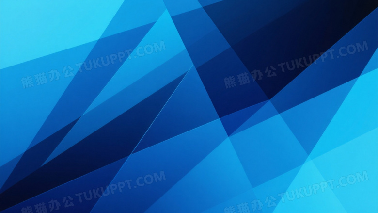 蓝调几何三角叠加背景图片